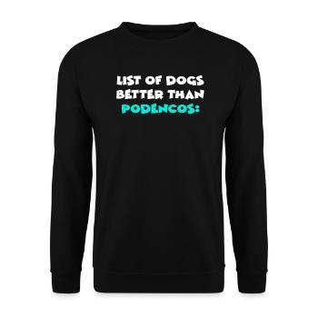 Podencos - Sweat-shirt Unisexe - noir - Devant - Alina (178cm) & Michal (187cm)