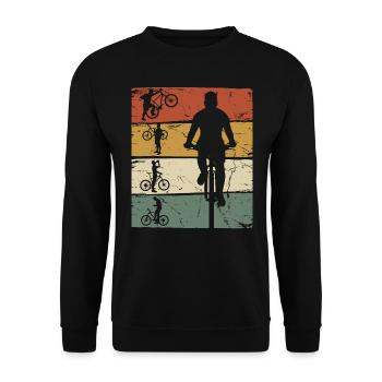 Vélo Vintage - Sweat-shirt Unisexe - noir - Devant - Alina (178cm) & Michal (187cm)
