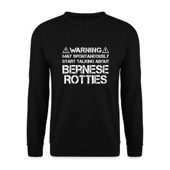 Bernese Rottie - Unisex Pullover - Schwarz - Vorne - Alina (178cm) & Michal (187cm)