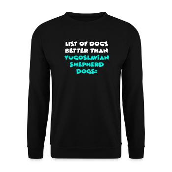 Chiens de berger yougoslaves - Sweat-shirt Unisexe - noir - Devant - Alina (178cm) & Michal (187cm)
