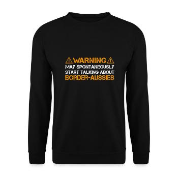 Border Aussie - Unisex Sweatshirt - black - Front - Alina (178cm) & Michal (187cm)