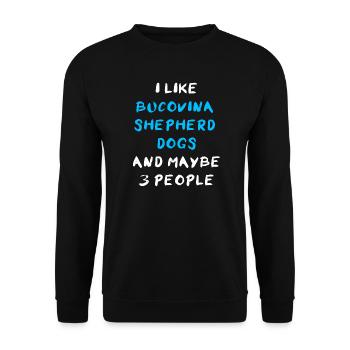 Bucovina Shepherd Dog - Unisex Pullover - Schwarz - Vorne - Alina (178cm) & Michal (187cm)