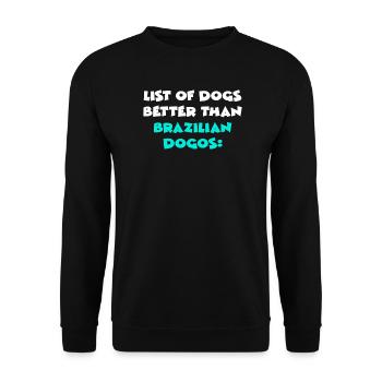 Brazilian Dogos - Unisex Pullover - Schwarz - Vorne - Alina (178cm) & Michal (187cm)