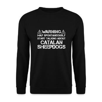Catalan Sheepdog - Unisex Sweatshirt - black - Front - Alina (178cm) & Michal (187cm)