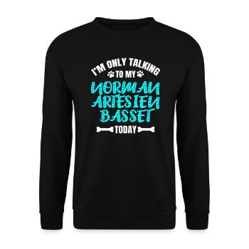 Norman Artesien Basset - Unisex Sweatshirt - black - Front - Alina (178cm) & Michal (187cm)