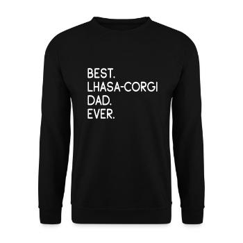 Lhasa-Corgi Dad - Unisex Sweatshirt - black - Front - Alina (178cm) & Michal (187cm)