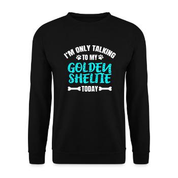 Golden Sheltie - Unisex Sweatshirt - black - Front - Alina (178cm) & Michal (187cm)