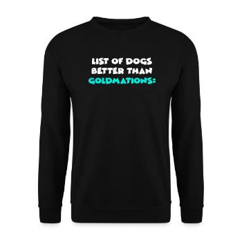 Goldmations - Sweat-shirt Unisexe - noir - Devant - Alina (178cm) & Michal (187cm)