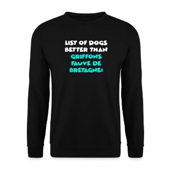 Griffons Fauve de Bretagne - Unisex Sweatshirt - black - Front - Alina (178cm) & Michal (187cm)