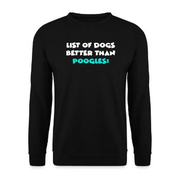 Poogles - Sweat-shirt Unisexe - noir - Devant - Alina (178cm) & Michal (187cm)
