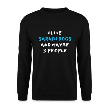 Chien Sarabi - Sweat-shirt Unisexe - noir - Devant - Alina (178cm) & Michal (187cm)