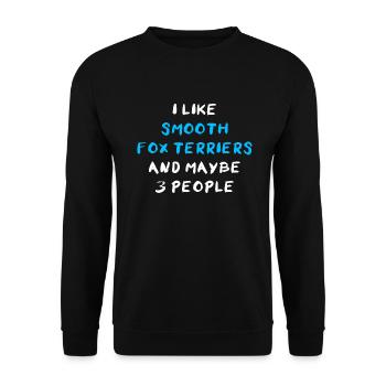 Smooth Fox Terrier - Unisex Sweatshirt - black - Front - Alina (178cm) & Michal (187cm)