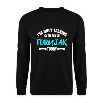 Tornjak - Unisex Sweatshirt - black - Front - Alina (178cm) & Michal (187cm)
