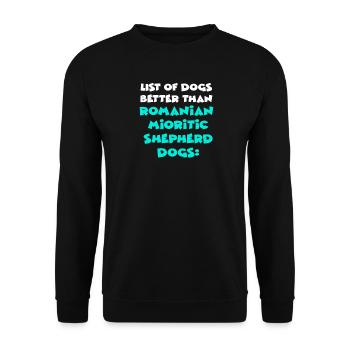 Chiens de berger mioritiques roumains - Sweat-shirt Unisexe - noir - Devant - Alina (178cm) & Michal (187cm)