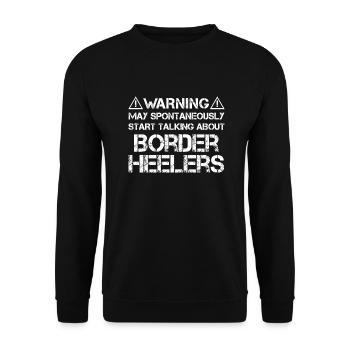 Border Heeler - Unisex Pullover - Schwarz - Vorne - Alina (178cm) & Michal (187cm)