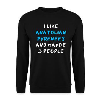 Anatolian Pyrenees - Unisex Sweatshirt - black - Front - Alina (178cm) & Michal (187cm)