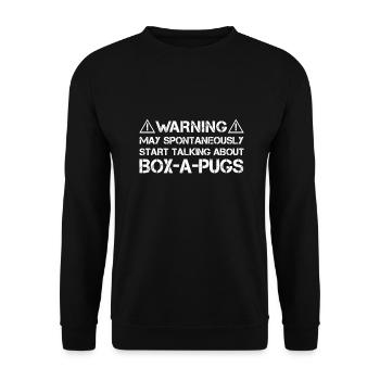 Box-A-Pug - Unisex Sweatshirt - black - Front - Alina (178cm) & Michal (187cm)