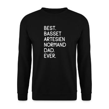 Basset Artésien Normand Dad - Unisex Sweatshirt - black - Front - Alina (178cm) & Michal (187cm)