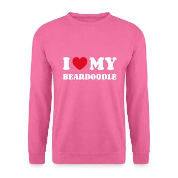 I Love My Beardoodle - Unisex Sweatshirt - pink - Front