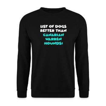 Chiens de Warren des Canaries - Sweat-shirt Unisexe - noir - Devant - Alina (178cm) & Michal (187cm)