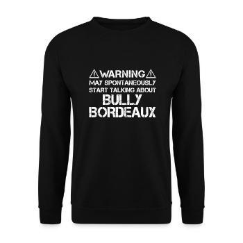Bully Bordeaux - Unisex Pullover - Schwarz - Vorne - Alina (178cm) & Michal (187cm)