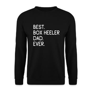 Box Heeler Dad - Unisex Pullover - Schwarz - Vorne - Alina (178cm) & Michal (187cm)