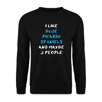 Blue Picardy Spaniel - Unisex Pullover - Schwarz - Vorne - Alina (178cm) & Michal (187cm)