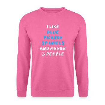 Blue Picardy Spaniel - Unisex Pullover - Pink - Vorne