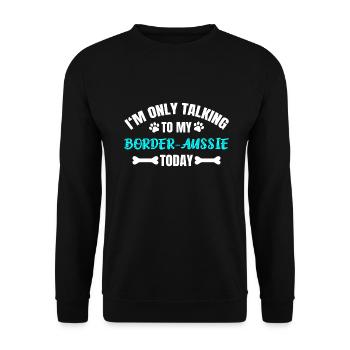 Border Aussie - Unisex Sweatshirt - black - Front - Alina (178cm) & Michal (187cm)