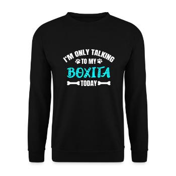 Boxita - Unisex Sweatshirt - black - Front - Alina (178cm) & Michal (187cm)