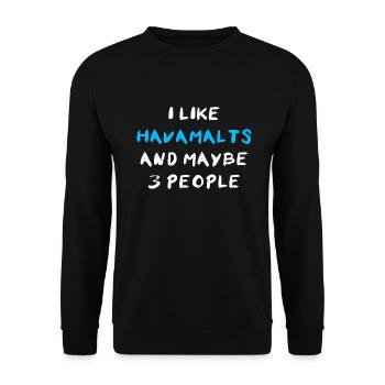 Havamalt - Unisex Sweatshirt - black - Front - Alina (178cm) & Michal (187cm)