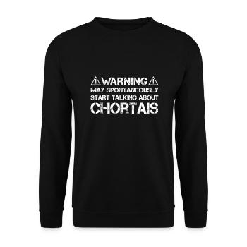 Chortai - Sweat-shirt Unisexe - noir - Devant - Alina (178cm) & Michal (187cm)