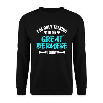 Great Bernese - Unisex Pullover - Schwarz - Vorne - Alina (178cm) & Michal (187cm)