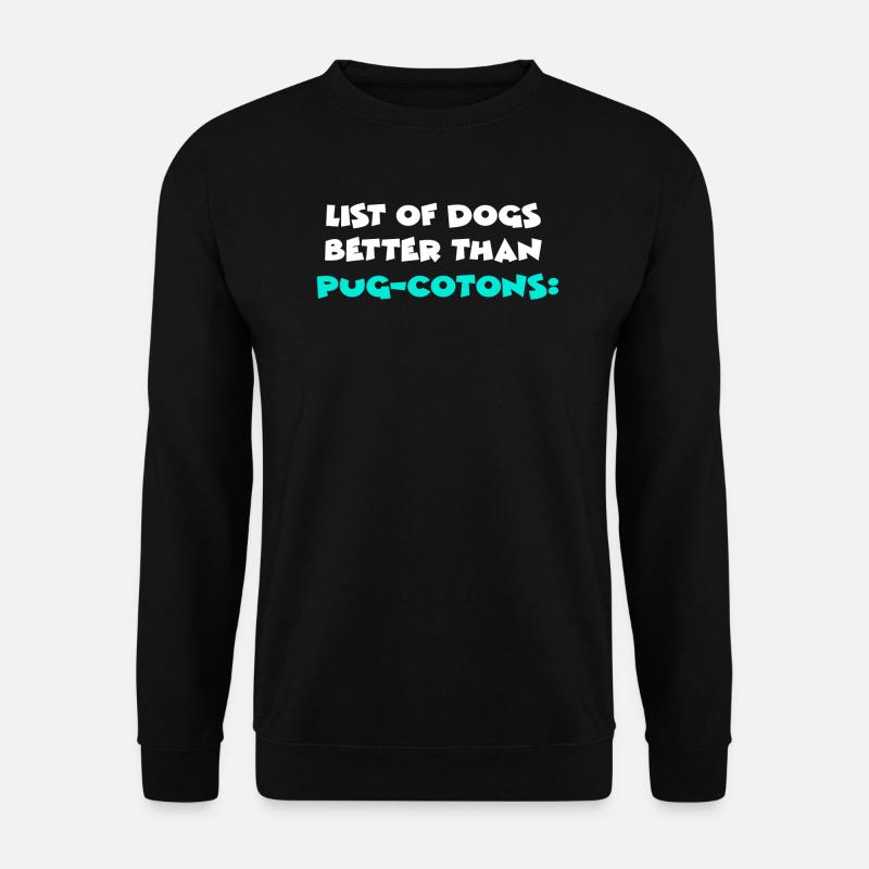 Pug-Cotons - Unisex Pullover - Schwarz