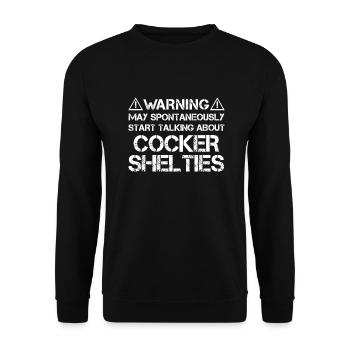 Cocker Sheltie - Sweat-shirt Unisexe - noir - Devant - Alina (178cm) & Michal (187cm)