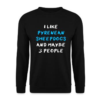 Chien de berger des Pyrénées - Sweat-shirt Unisexe - noir - Devant - Alina (178cm) & Michal (187cm)