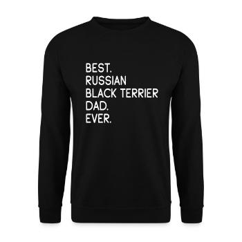 Russian Black Terrier Dad - Unisex Sweatshirt - black - Front - Alina (178cm) & Michal (187cm)
