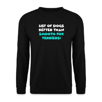 Smooth Fox Terriers - Unisex Sweatshirt - black - Front - Alina (178cm) & Michal (187cm)