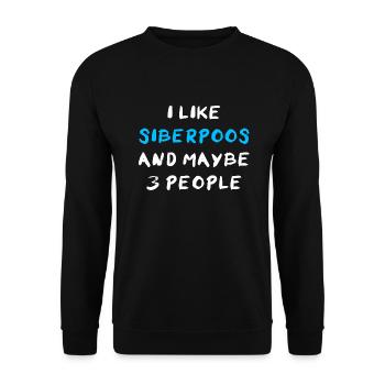 Siberpoo - Unisex Pullover - Schwarz - Vorne - Alina (178cm) & Michal (187cm)