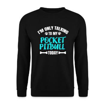 Pitbull de poche - Sweat-shirt Unisexe - noir - Devant - Alina (178cm) & Michal (187cm)