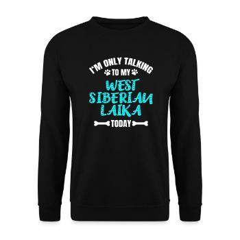 Laïka de Sibérie occidentale - Sweat-shirt Unisexe - noir - Devant - Alina (178cm) & Michal (187cm)