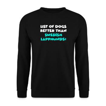 Lapphunds suédois - Sweat-shirt Unisexe - noir - Devant - Alina (178cm) & Michal (187cm)