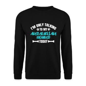 Andalusian Hound - Unisex Sweatshirt - black - Front - Alina (178cm) & Michal (187cm)