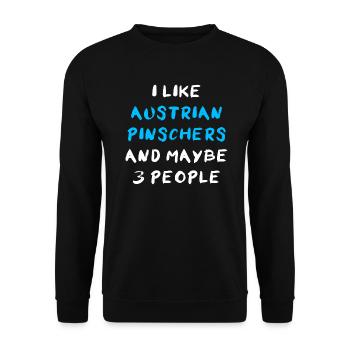 Austrian Pinscher - Unisex Sweatshirt - black - Front - Alina (178cm) & Michal (187cm)