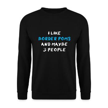 Border Pom - Unisex Pullover - Schwarz - Vorne - Alina (178cm) & Michal (187cm)