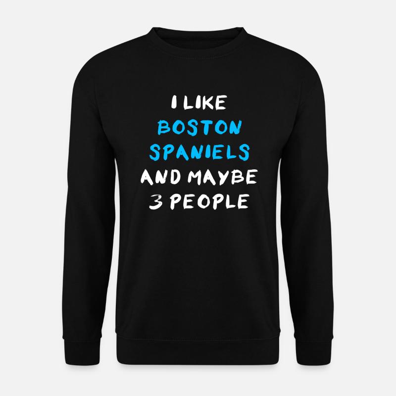 Épagneul de Boston - Sweat-shirt Unisexe - noir