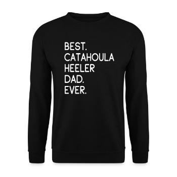 Catahoula Heeler Dad - Unisex Pullover - Schwarz - Vorne - Alina (178cm) & Michal (187cm)