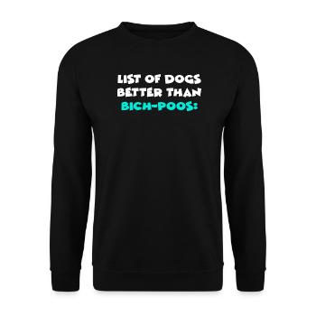 Bich-Poos - Sweat-shirt Unisexe - noir - Devant - Alina (178cm) & Michal (187cm)