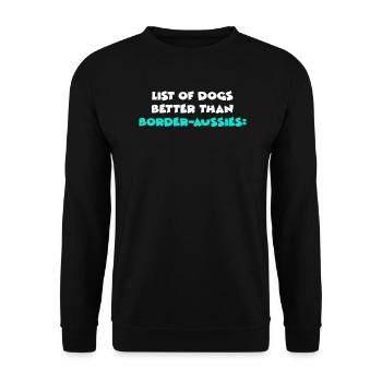 Border-Aussies - Unisex Sweatshirt - black - Front - Alina (178cm) & Michal (187cm)