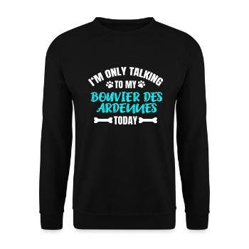 Bouvier Des Ardennes - Unisex Pullover - Schwarz - Vorne - Alina (178cm) & Michal (187cm)